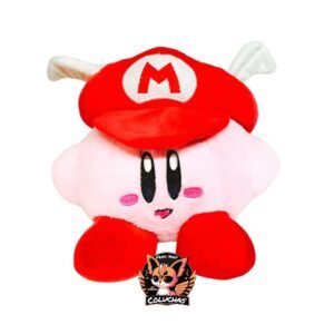 Peluche Kirby con Gorra de Mario Bros. (30 cm) - Edición Nintendo Crossover