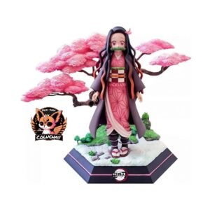 Diorama Figura Nezuko Kamado con Árbol de Cerezo - Demon Slayer: Kimetsu no Yaiba - 19cm