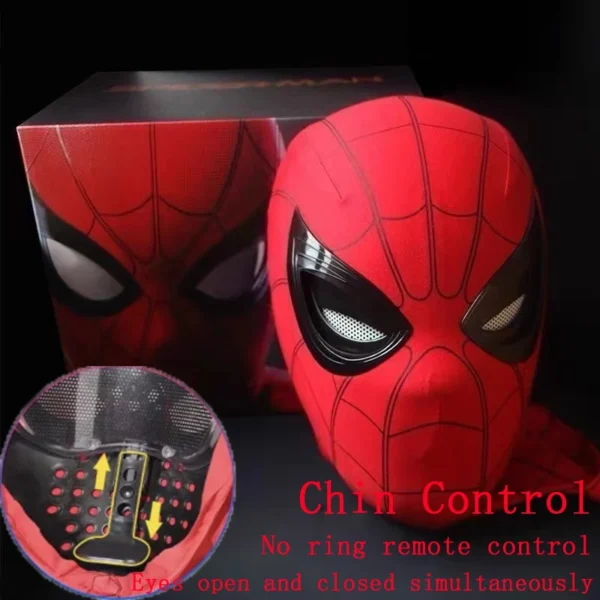 Máscara de Spider-Man "Chin Control" con Ojos Móviles - Réplica No Way Home