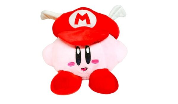 Peluche Kirby con Gorra de Mario Bros. (30 cm) - Edición Nintendo Crossover