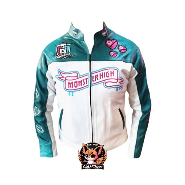 Chamarra de Piel Monster High (Talla 16) - Diseño Exclusivo - Hecha en México