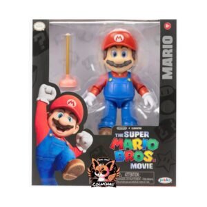 igura de Acción Mario Bros. La Película (Movie Mario) con Desatascador - Jakks Pacific (12.5 cm)