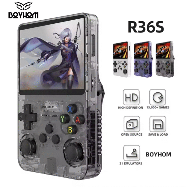 Consola Retro Portátil BOYHOM R36S - Emulador HD con 15,000+ Juegos (Open Source)