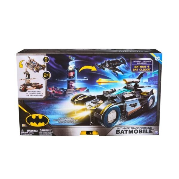 Batimóvil Transformable 2 en 1 con Figura Exclusiva de Batman - Spin Master