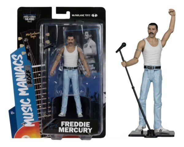 Figura Freddie Mercury (Live Aid '85) Edición Limitada - Music Maniacs de McFarlane Toys