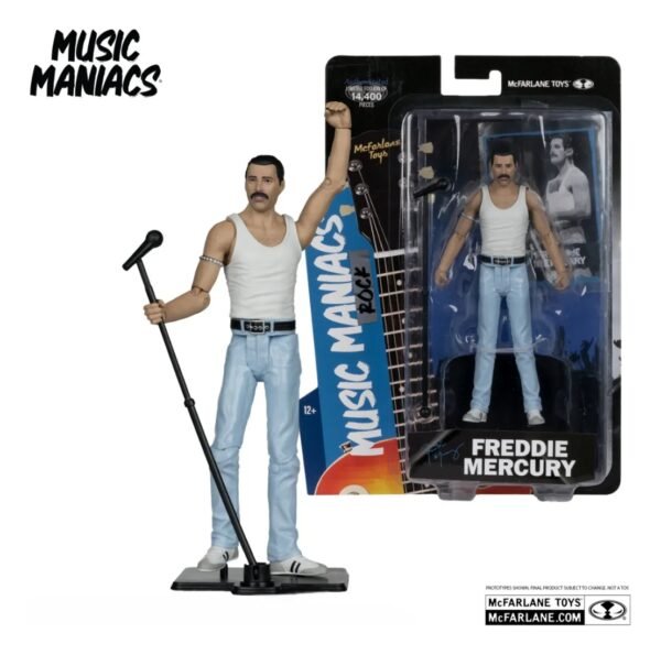 Figura Freddie Mercury (Live Aid '85) Edición Limitada - Music Maniacs de McFarlane Toys