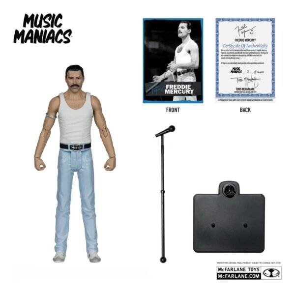Figura Freddie Mercury (Live Aid '85) Edición Limitada - Music Maniacs de McFarlane Toys