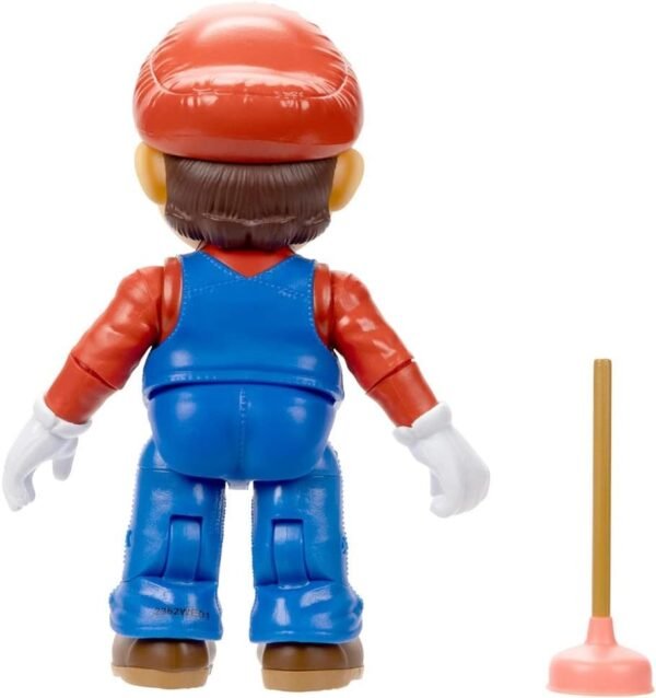 igura de Acción Mario Bros. La Película (Movie Mario) con Desatascador - Jakks Pacific (12.5 cm)