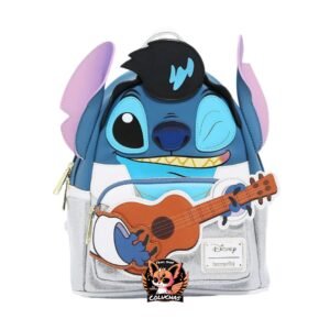 coluchas (12) Mochila Mini Backpack Loungefly Stitch Elvis Rock & Roll - Disney Original