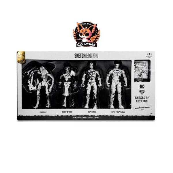 Superman: Ghosts of Krypton – Set de 4 Figuras de Acción (18 cm)