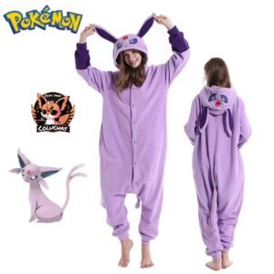 coluchas (35) Kigurumi / Pijama de Espeon (Pokémon) - Disfraz Unisex de Franela
